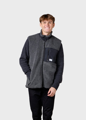 Klitmøller Collective ApS Mens fleece vest Jackets Grey