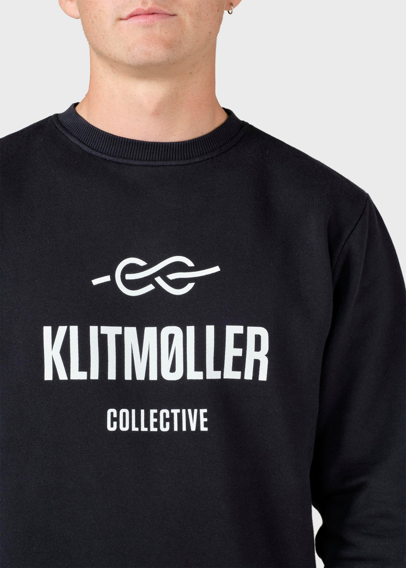 Klitmøller Collective ApS  Mens logo crew Sweatshirts Black