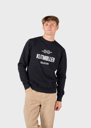 Klitmøller Collective ApS  Mens logo crew Sweatshirts Black