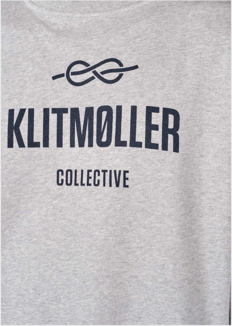 Klitmøller Collective ApS  Mens logo crew Sweatshirts Grey melange
