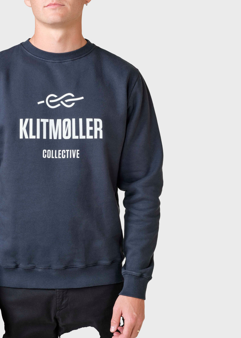 Klitmøller Collective ApS  Mens logo crew Sweatshirts Navy