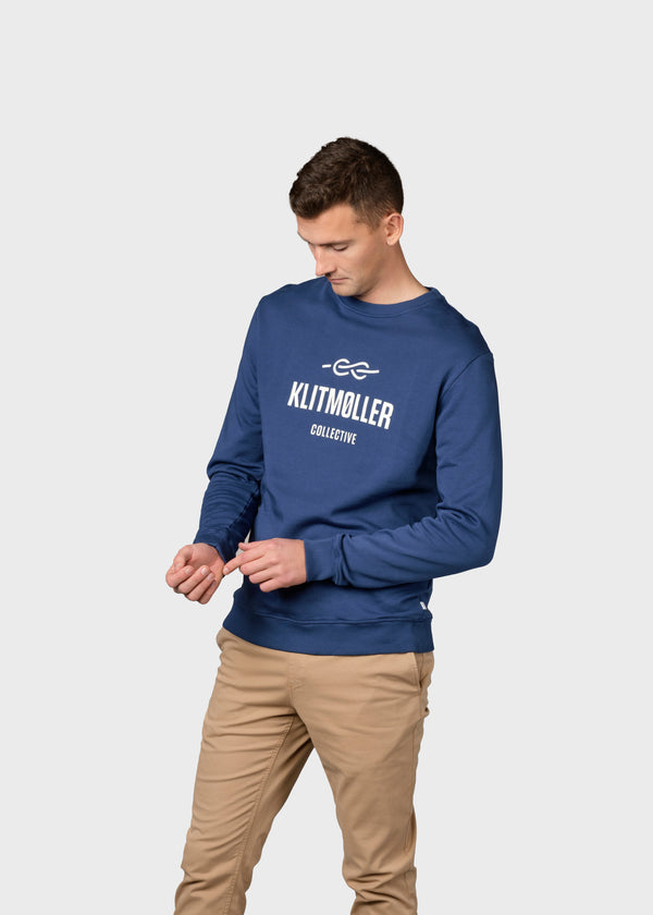 Klitmøller Collective ApS  Mens logo crew Sweatshirts Ocean