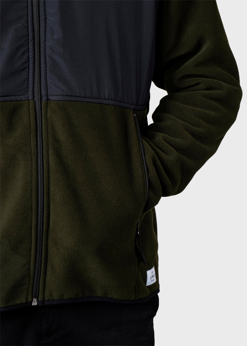 Klitmøller Collective ApS Midi fleece jacket Jackets Black/olive