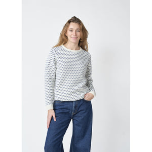 Klitmøller Collective ApS Mika knit Knitted sweaters Cream/surf blue
