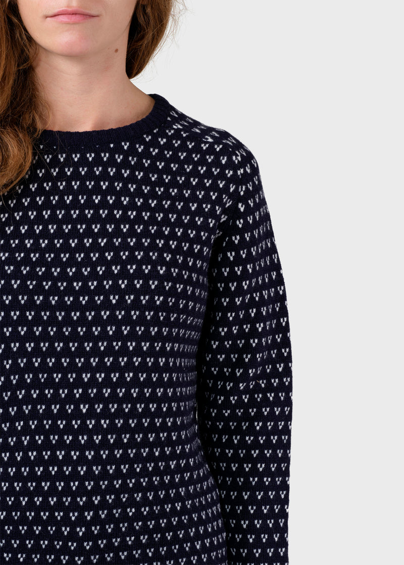 Klitmøller Collective ApS Mika knit Knitted sweaters Navy/cream