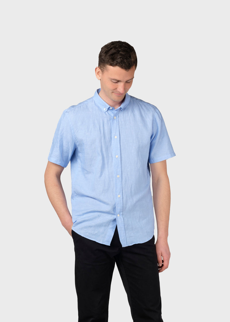 Klitmøller Collective ApS Mikkel linen shirt Shirts Blue melange