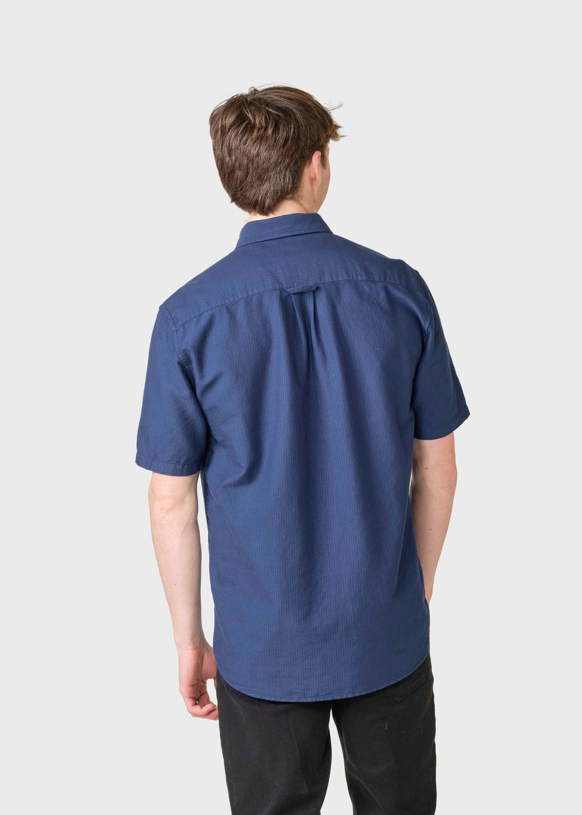Klitmøller Collective ApS Mikkel striped shirt Shirts Ocean/navy/ocean overdye