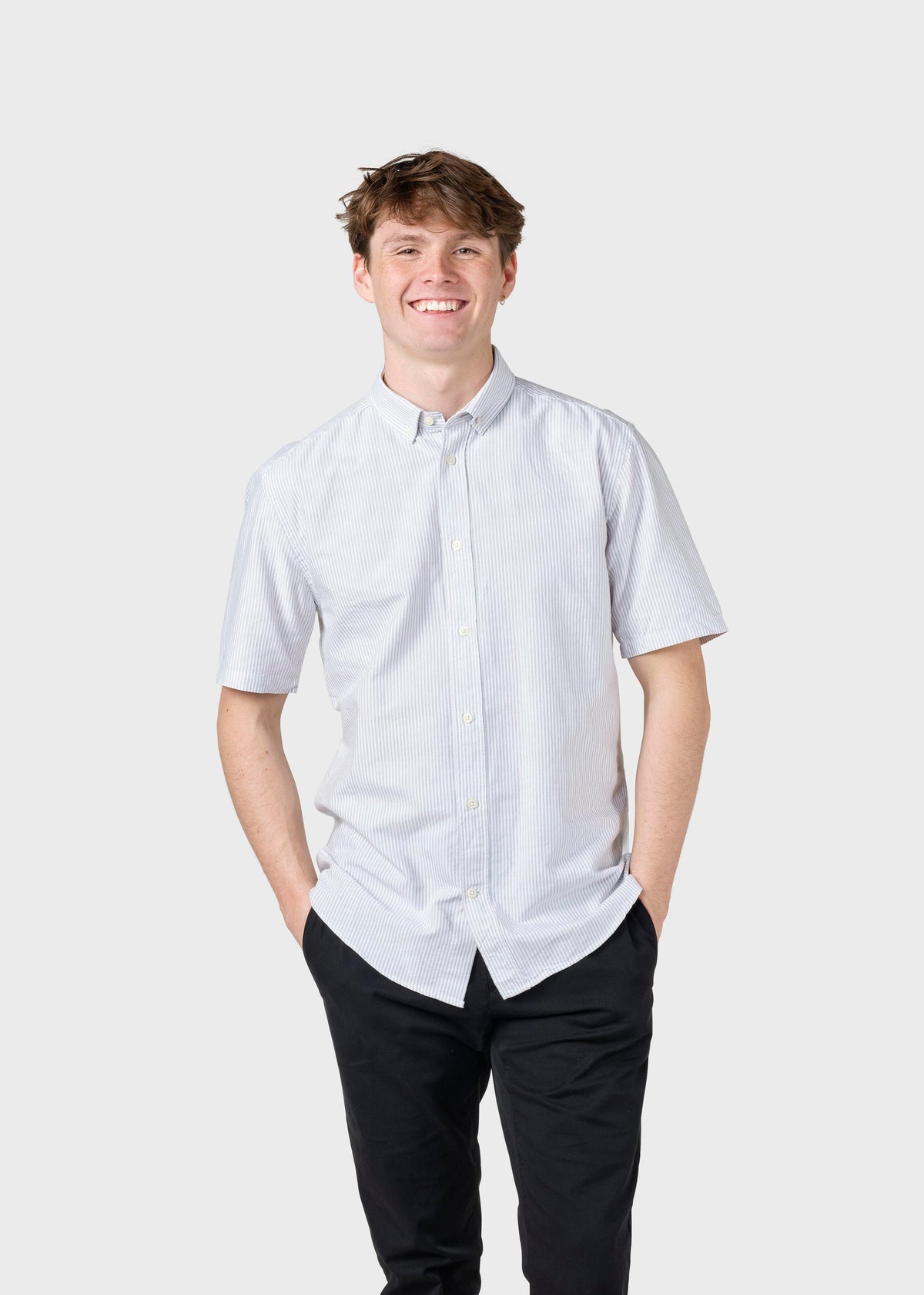 Klitmøller Collective ApS Mikkel striped shirt Shirts White/sand