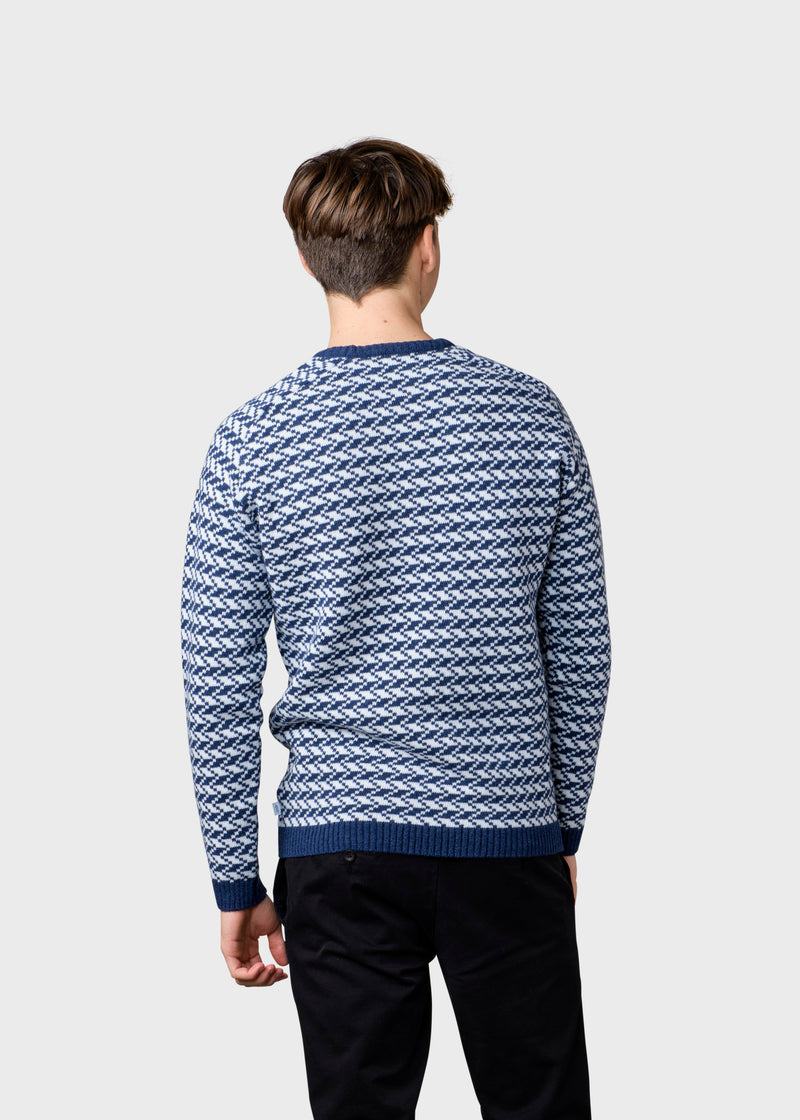 Klitmøller Collective ApS Milas knit Knitted sweaters Deep blue/cream