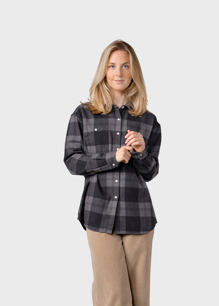 Mynthe checked shirt - Light grey/black – klitmollercollective.de