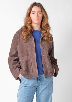 Klitmøller Collective ApS Nille cord overshirt GOTS Jackets Taupe