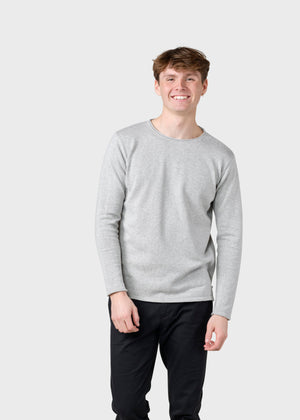 Klitmøller Collective ApS Noah knit Knitted sweaters Pastel grey