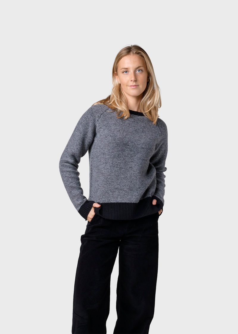 Klitmøller Collective ApS Nova knit Knitted sweaters Black/light grey