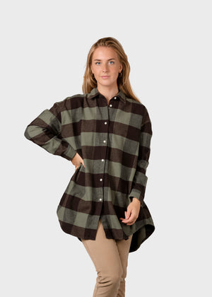 Klitmøller Collective ApS Ofelia checked shirt  Shirts Olive/black