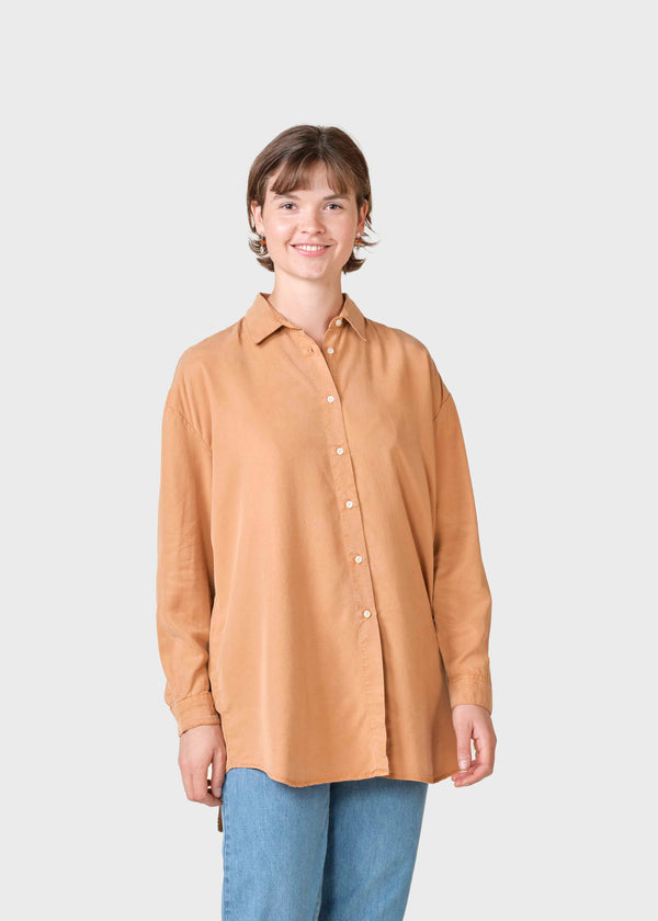 Klitmøller Collective ApS Ofelia lyocell shirt  Shirts Camel