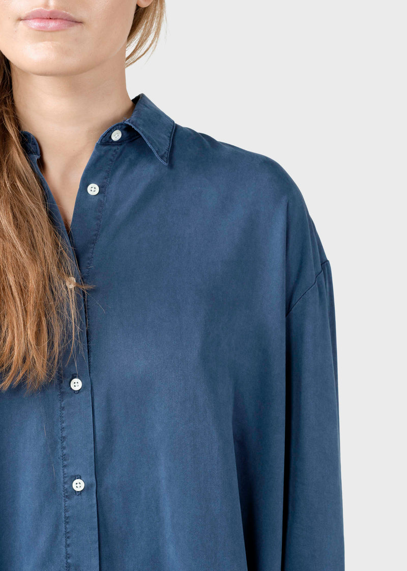 Klitmøller Collective ApS Ofelia lyocell shirt  Shirts Deep blue