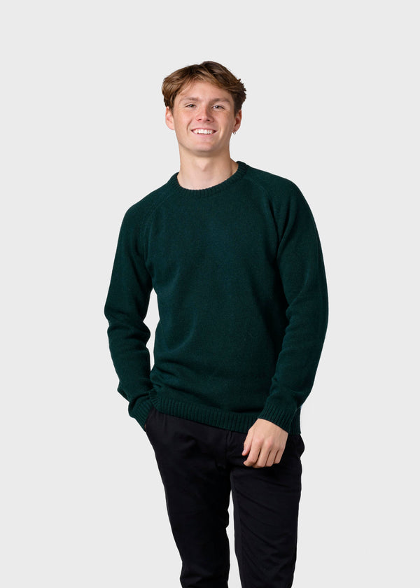 Klitmøller Collective ApS Ole knit Knitted sweaters Moss Green