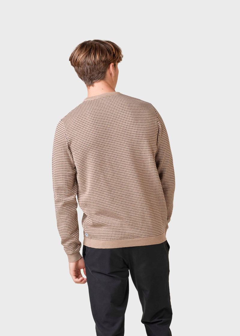 Klitmøller Collective ApS Otto knit Knitted sweaters Sand/navy dots