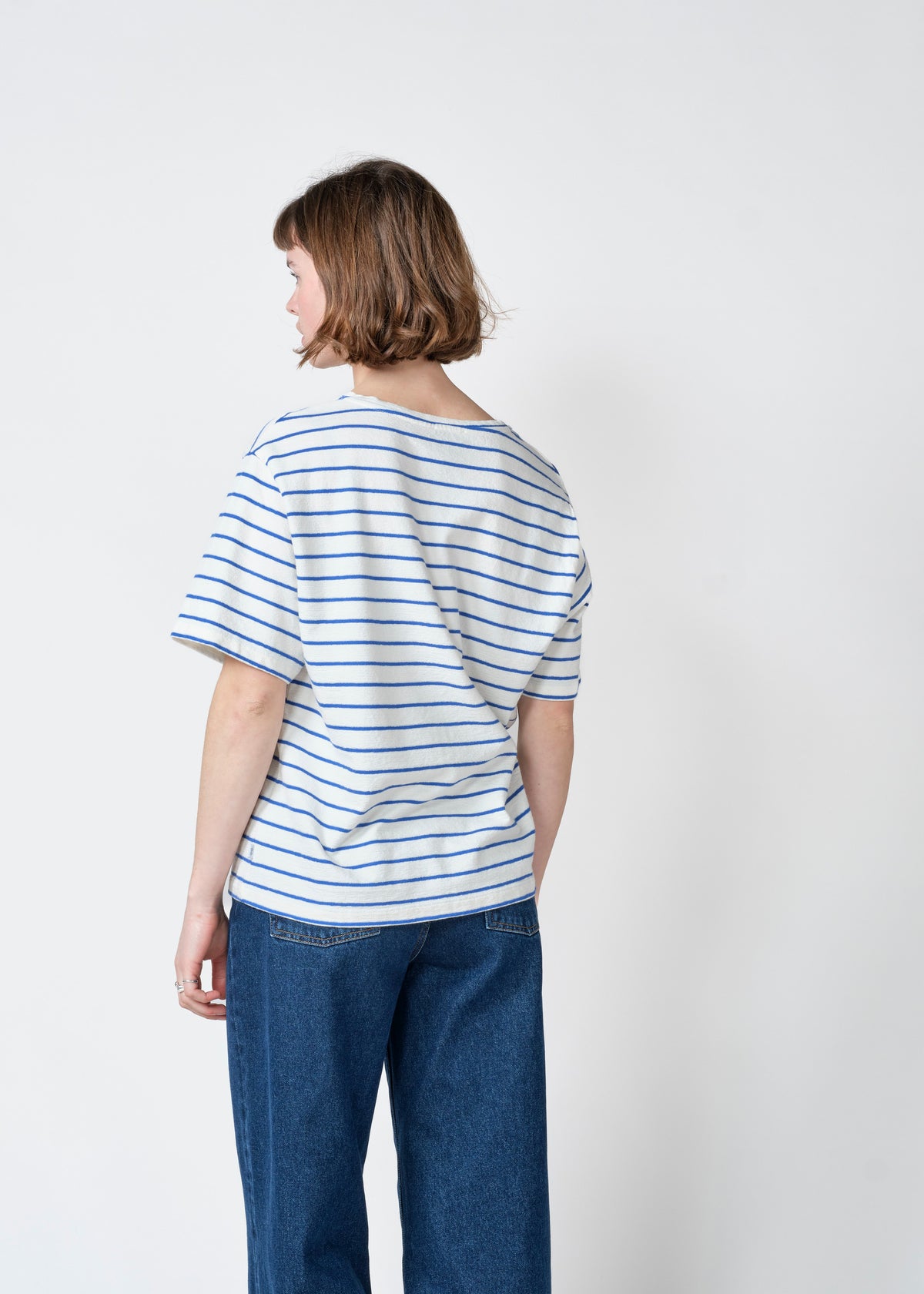 Klitmøller Collective ApS Paulina tee T-Shirts Cream/surf blue