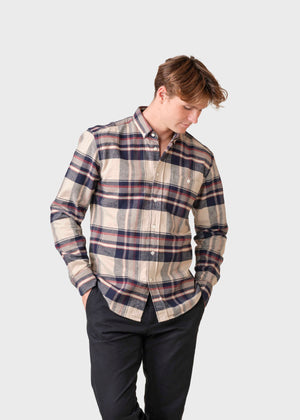 Klitmøller Collective ApS Pedro shirt Shirts Sand/navy/red