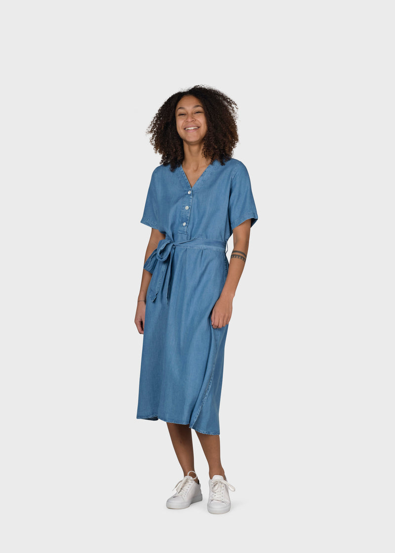 Klitmøller Collective ApS Pernille dress Dress Light blue chambrey