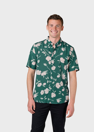 Klitmøller Collective ApS Quentin shirt Shirts Moss green bottom/sage/rose flowers