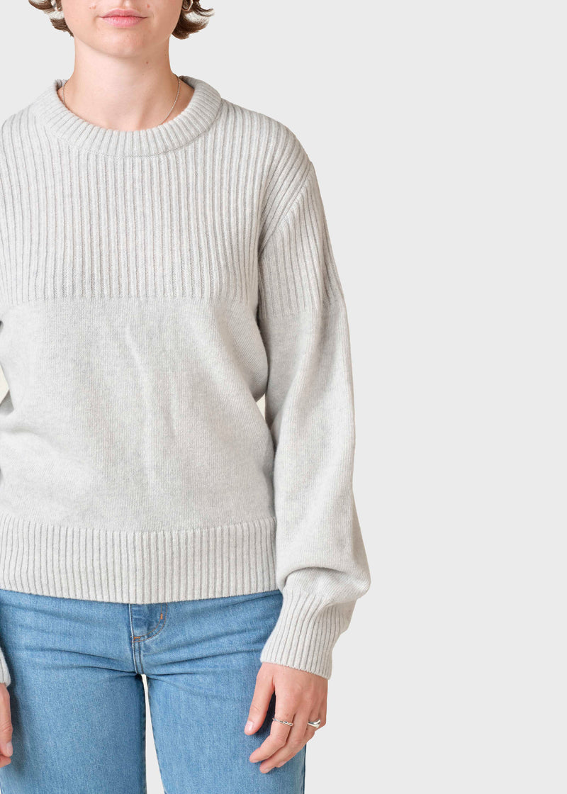 Klitmøller Collective ApS Rachel knit  Knitted sweaters Pastel grey