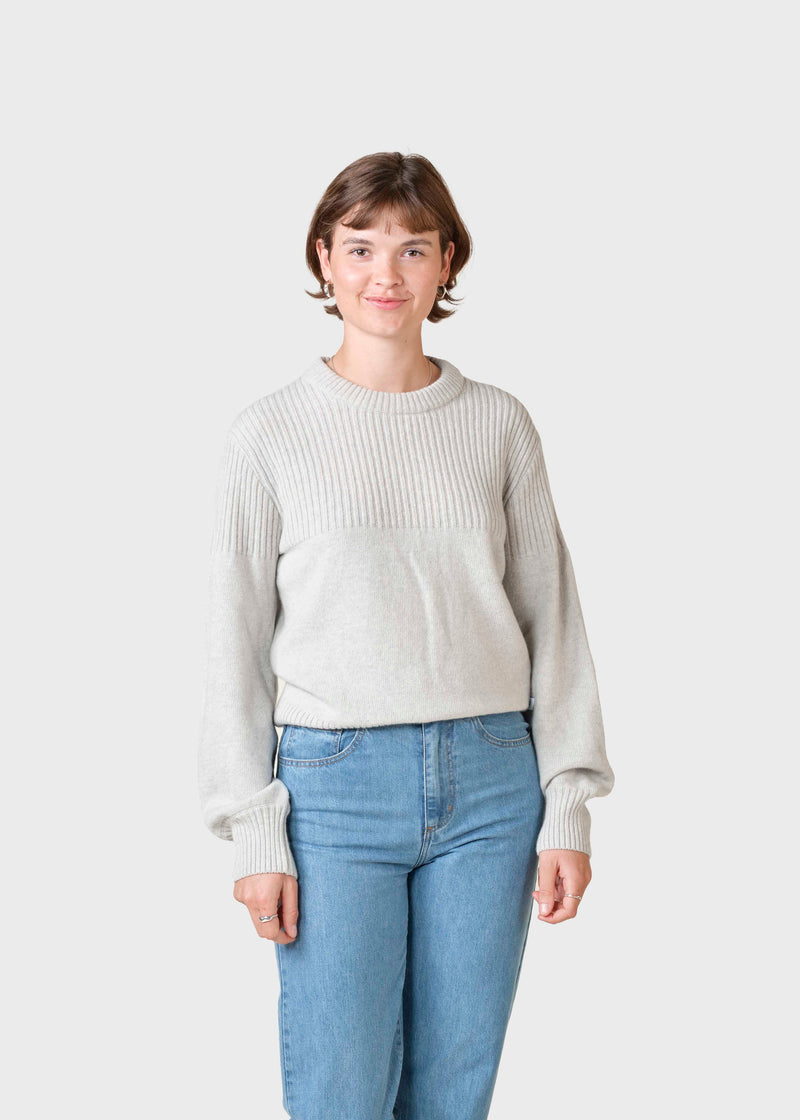 Klitmøller Collective ApS Rachel knit  Knitted sweaters Pastel grey