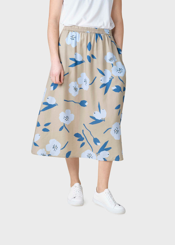 Klitmøller Collective ApS Ramona print skirt  Skirts Sand/light blue flowers