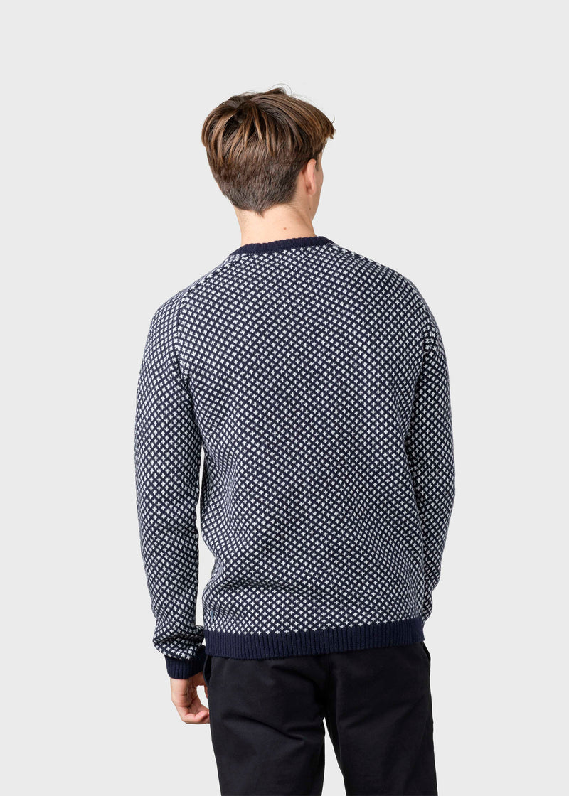 Klitmøller Collective ApS Rene knit  Knitted sweaters Navy/cream