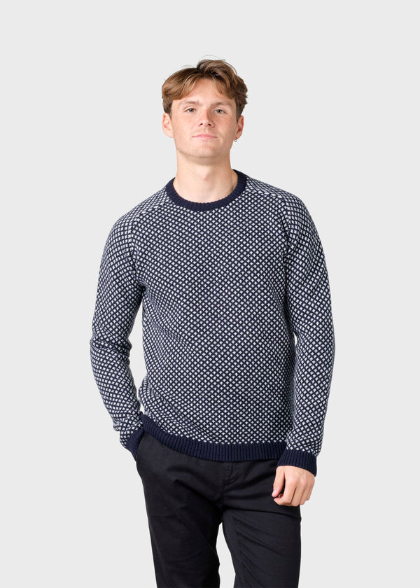 Klitmøller Collective ApS Rene knit  Knitted sweaters Navy/cream