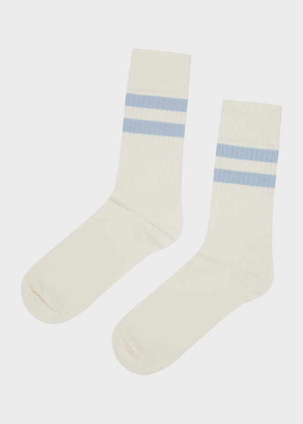 Klitmøller Collective ApS Retro cotton sock Socks Cream/light blue