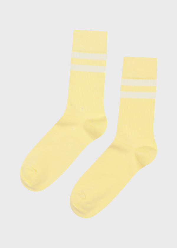 Klitmøller Collective ApS Retro cotton sock Socks Lemon sorbet/cream