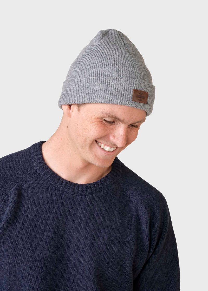 Klitmøller Collective ApS Rib beanie Beanies Light grey