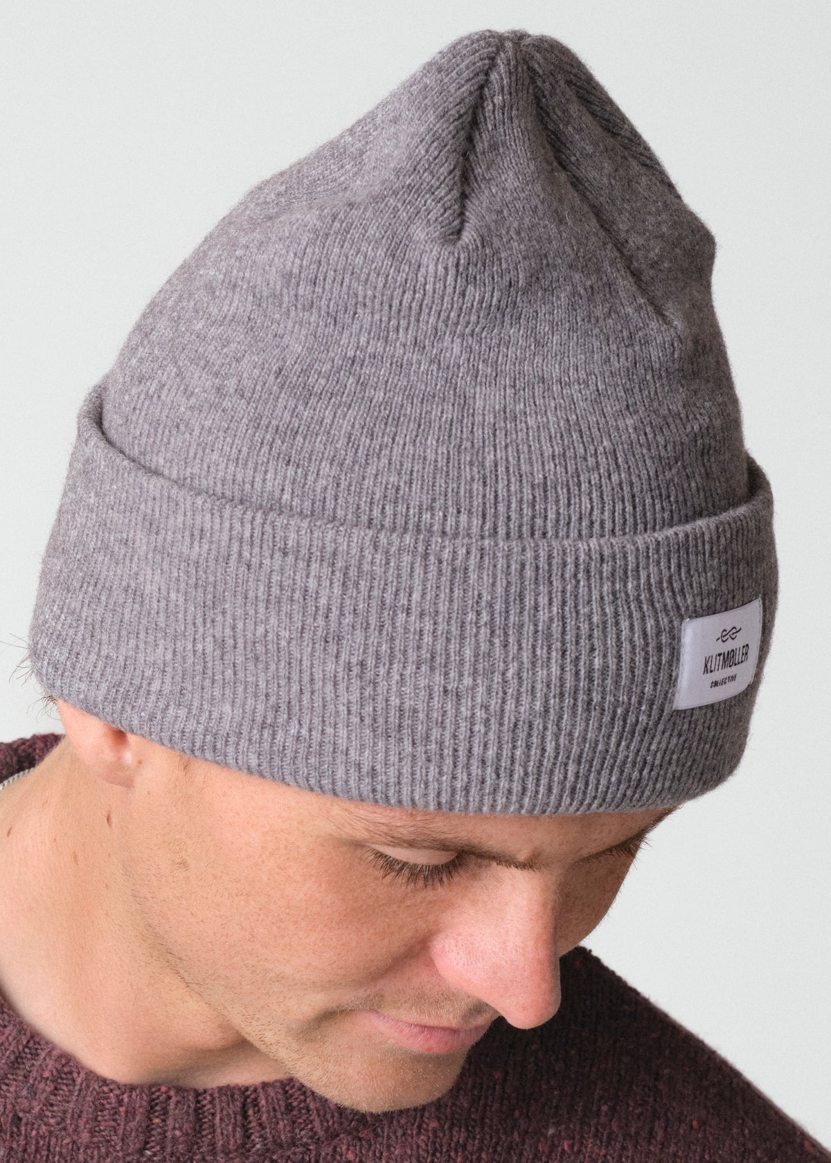 Klitmøller Collective ApS Rib beanie Beanies Light grey
