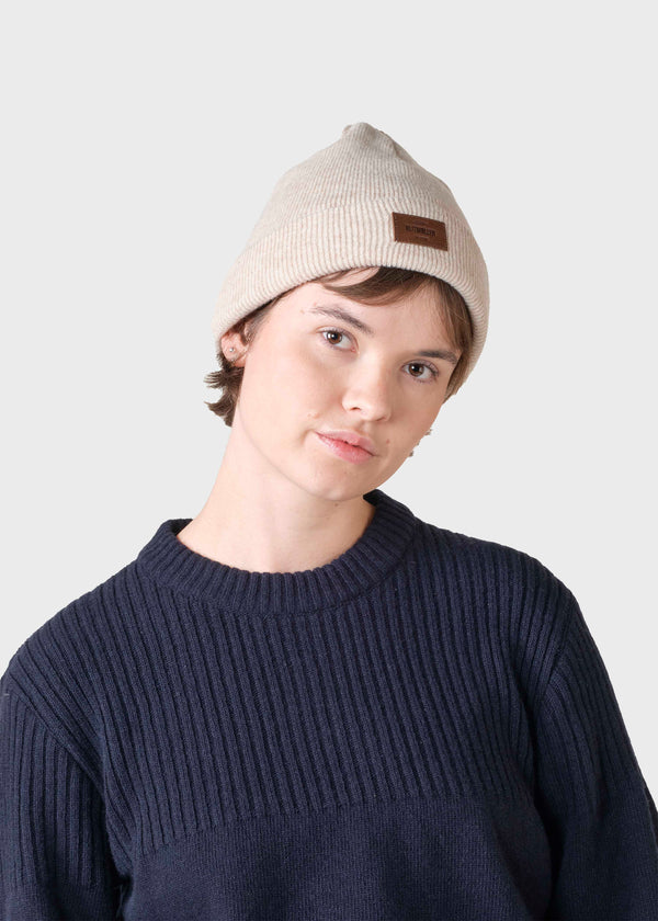 Klitmøller Collective ApS Rib beanie Beanies Pastel sand