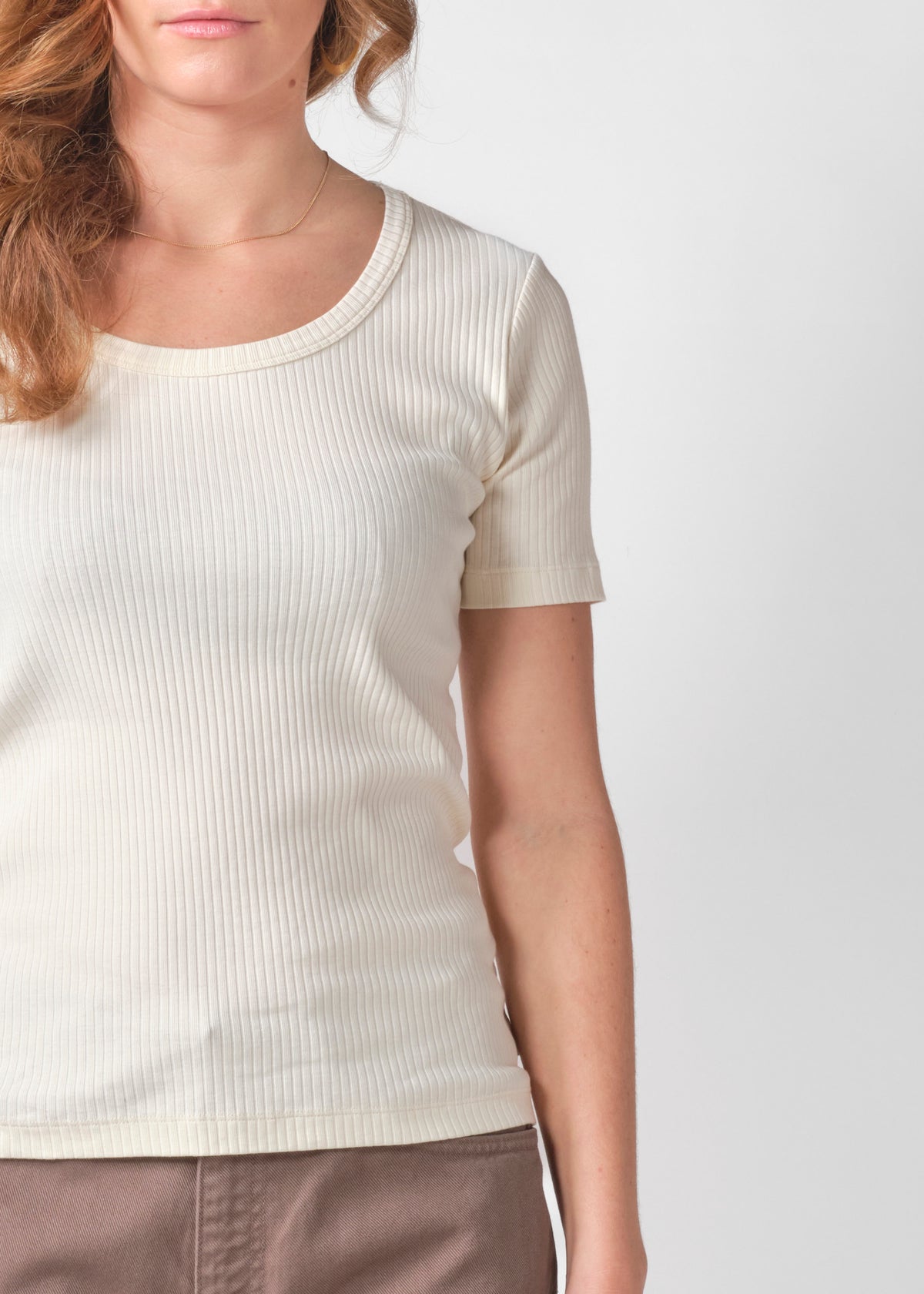 Klitmøller Collective ApS Rib tee OCS T-Shirts Cream