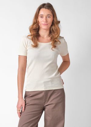 Klitmøller Collective ApS Rib tee OCS T-Shirts Cream