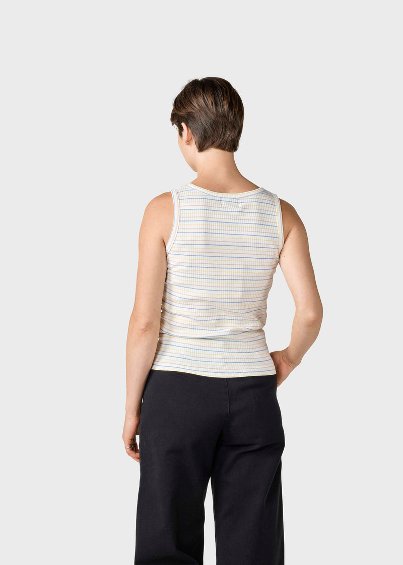 Klitmøller Collective ApS Rib top stripes T-Shirts Cream/light blue/rose/lemon sorbet