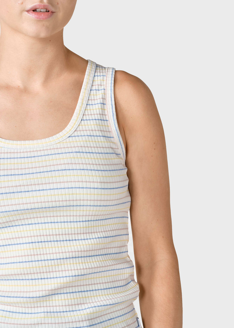 Klitmøller Collective ApS Rib top stripes T-Shirts Cream/light blue/rose/lemon sorbet