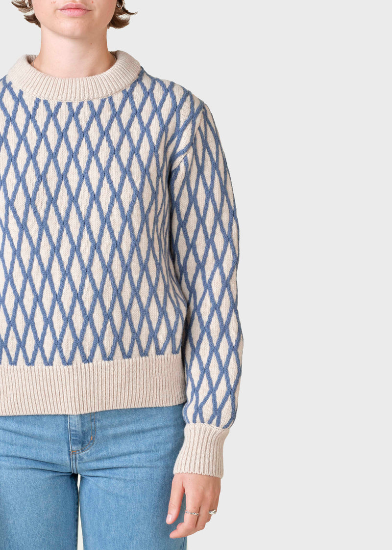 Klitmøller Collective ApS Rigmor jumper  Knitted sweaters Pastel sand/ocean