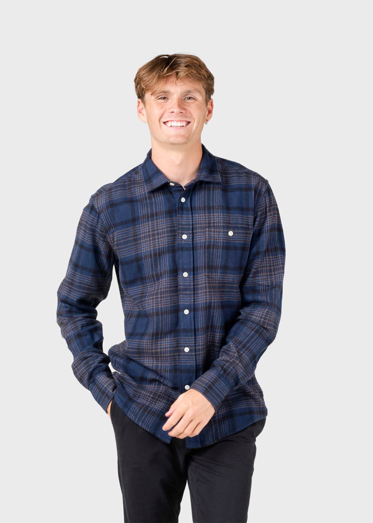 Klitmøller Collective ApS Rocco shirt  Shirts Navy check
