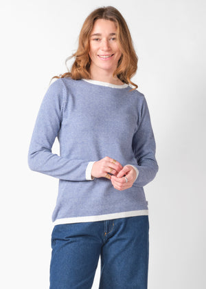 Klitmøller Collective ApS Rosa knit Knitted sweaters Cream/surf blue