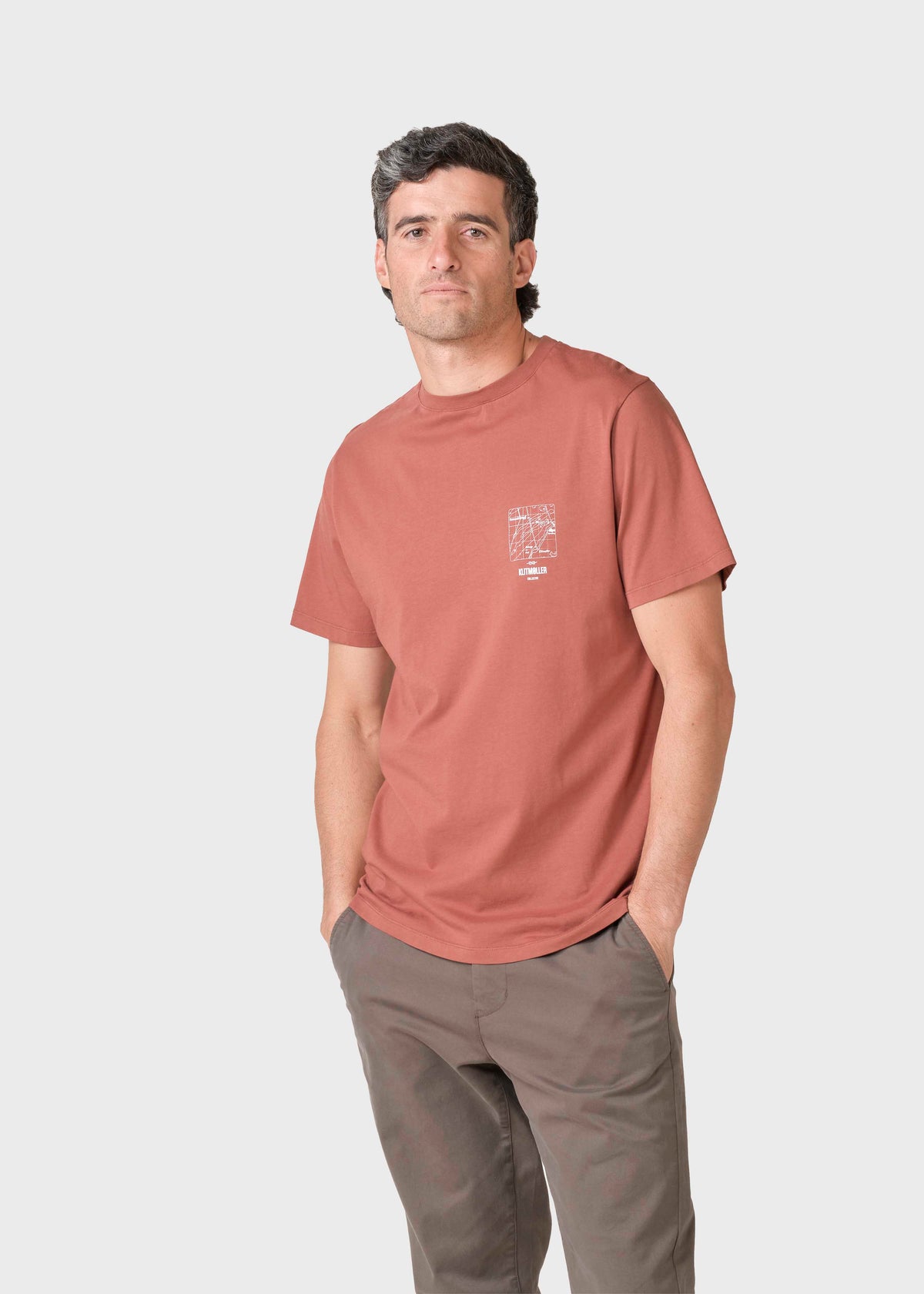 Klitmøller Collective ApS Ryan tee T-Shirts Burnt sienna/cream