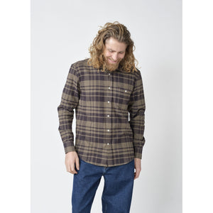 Klitmøller Collective ApS Scott shirt Shirts Navy/taupe