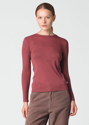 Klitmøller Collective ApS Selma LS tee OCS T-Shirts Burgundy