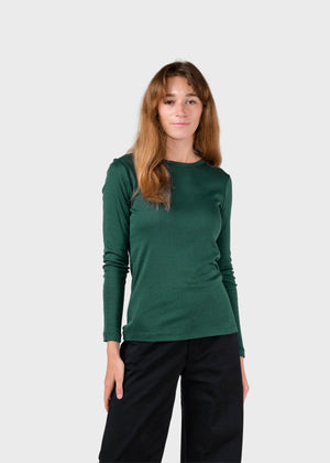Klitmøller Collective ApS Selma LS tee OCS T-Shirts Moss Green