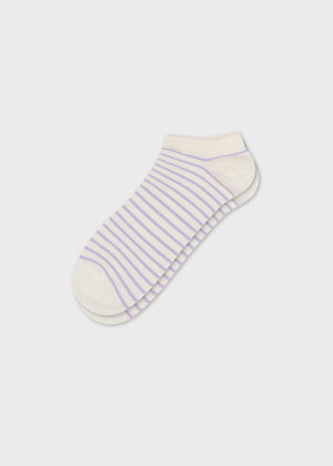 Short sock - Cream/lilac