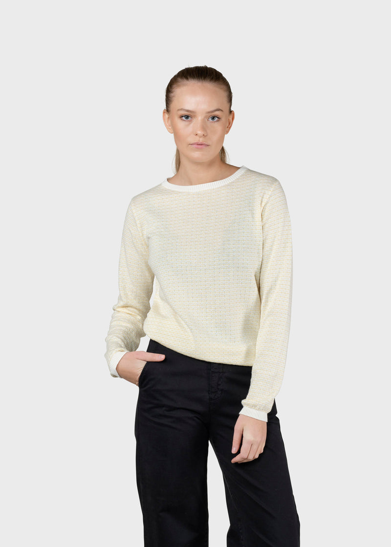 Klitmøller Collective ApS Silje knit Knitted sweaters Cream/lemon sorbet