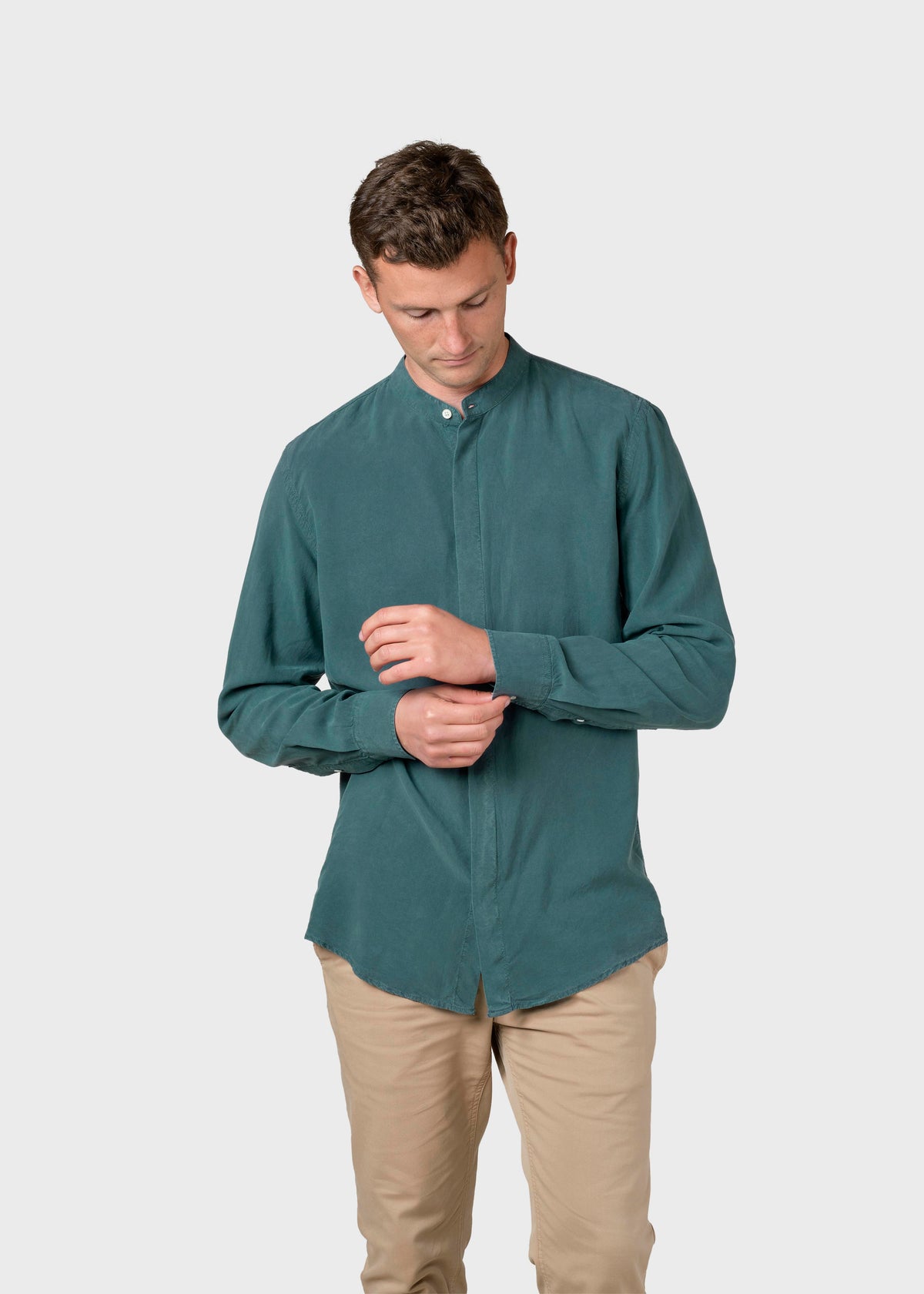 Klitmøller Collective ApS Simon lyocell shirt Shirts Moss Green
